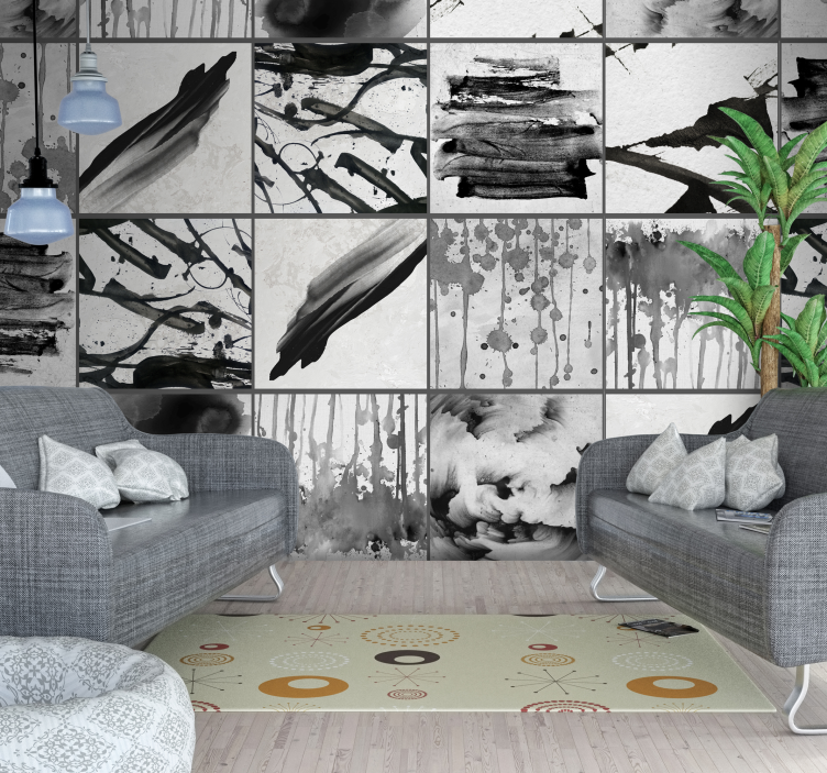 배경 화면 요약 추상 잉크도 말 - TenStickers