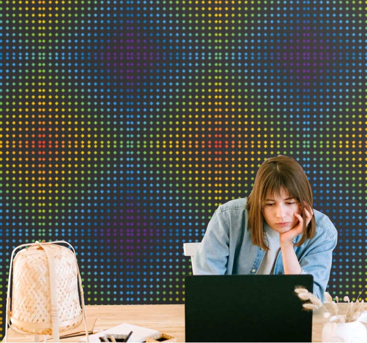 배경 화면 요약 기하학적 도트 매트릭스 - TenStickers