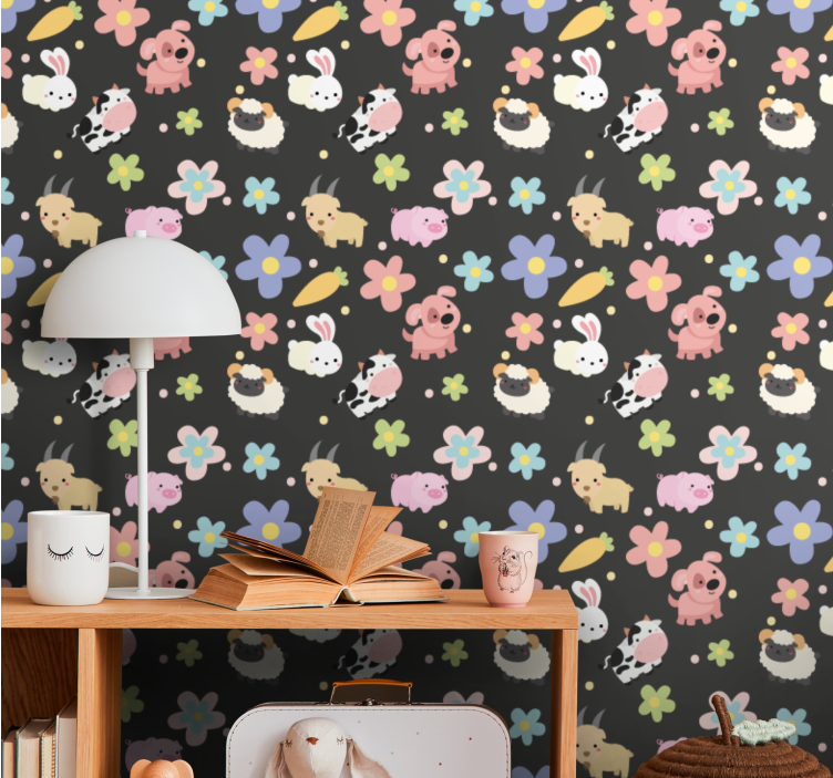 동물 벽지 동물 패턴의 재미 - TenStickers