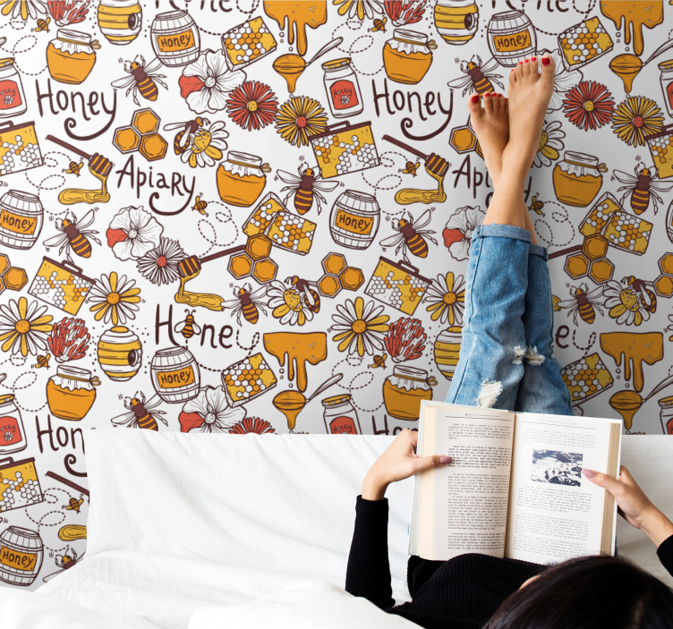 예술적 벽지 벌집 기쁨 - TenStickers