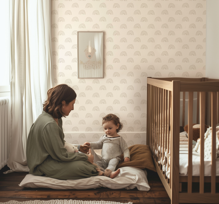 보육 벽지 미니멀리스트 무지개 - TenStickers