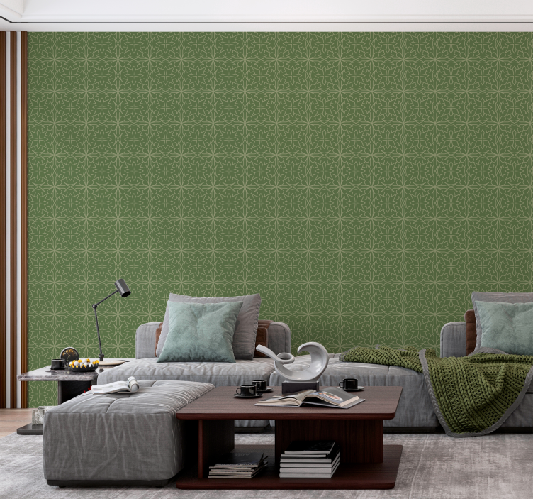 벽지 텍스처 바로코 미니멀리스트 다마스크 패턴 - TenStickers