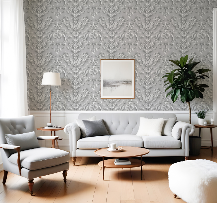 벽지 텍스처 바로코 3d 효과 - TenStickers