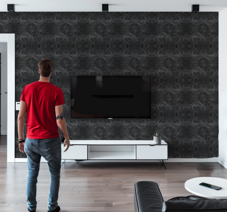 검은색 벽지 탄소 효과 - TenStickers