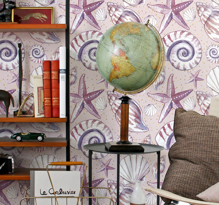 바탕화면 물고기 테마 나비 조개 모티브 - TenStickers