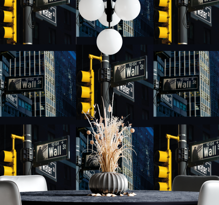 벽지 도시 및 시골 배경 도시 교차로 - TenStickers