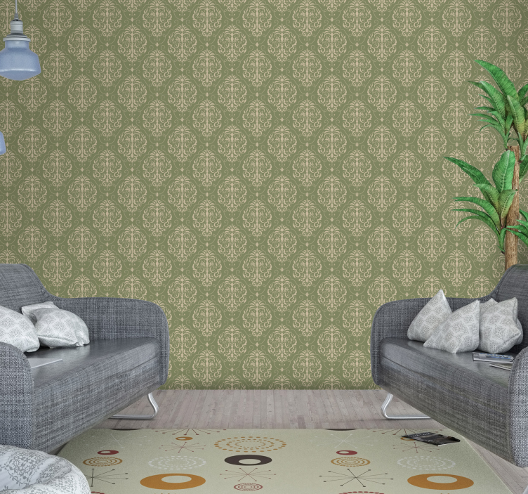 꽃과 함께 클래식 벽지 - TenStickers