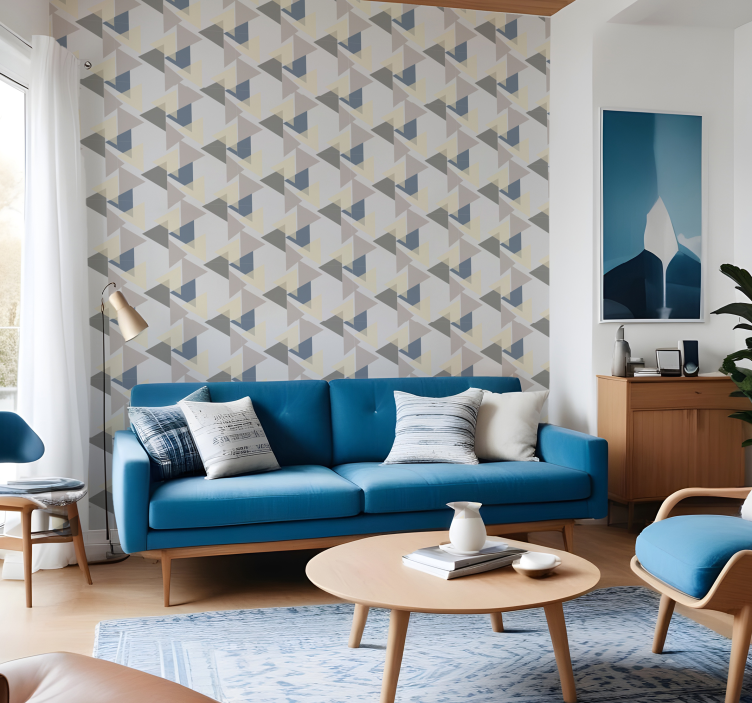 벽지 현대 수직 삼각형 - TenStickers