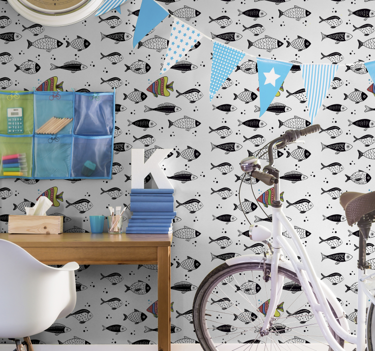 카운터 흐름 동물 벽지 - TenStickers