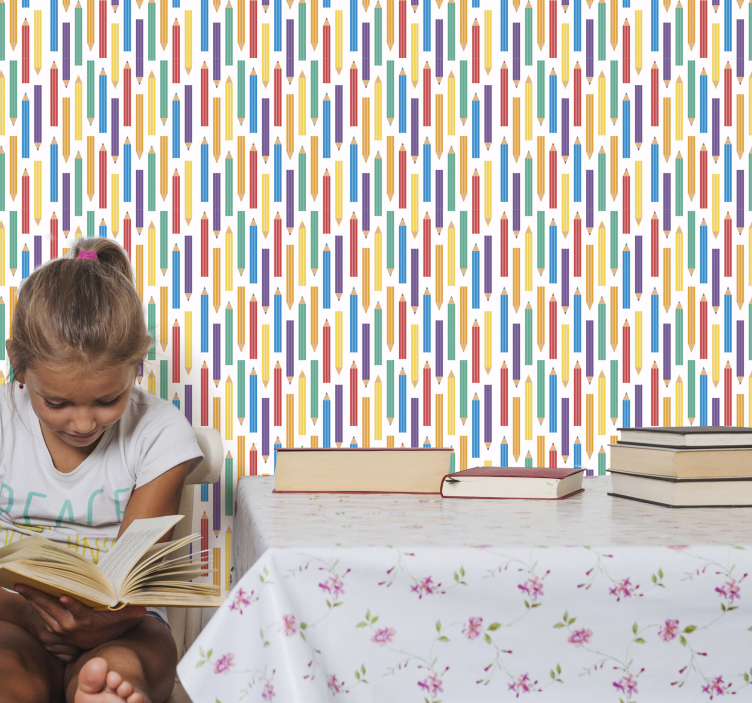 크레용 어린이 벽지 - TenStickers