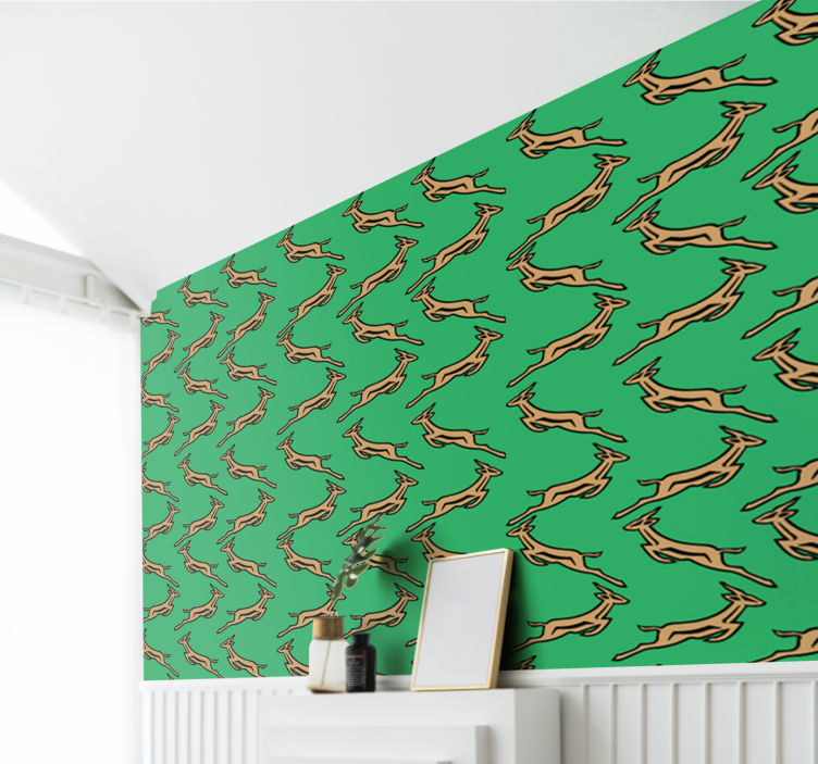 동물 벽지 달리는 가젤 - TenStickers
