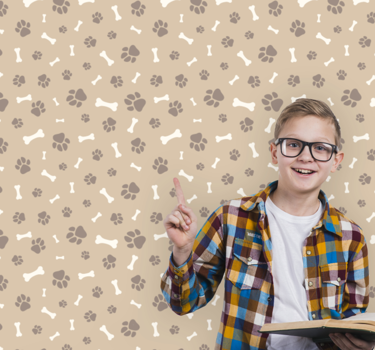 개가있는 벽지 송곳니 실루엣 - TenStickers