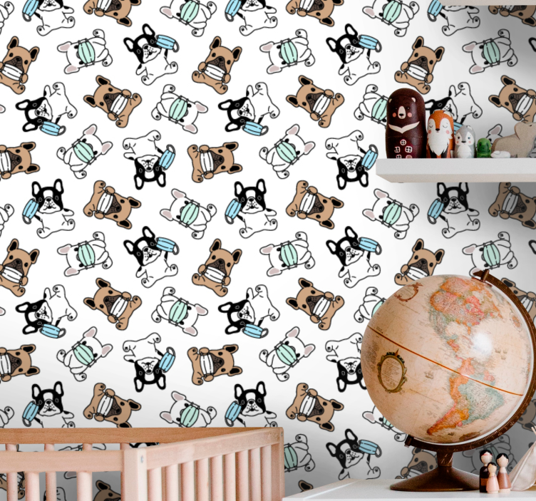 개가있는 벽지 송곳니 스케이터 - TenStickers