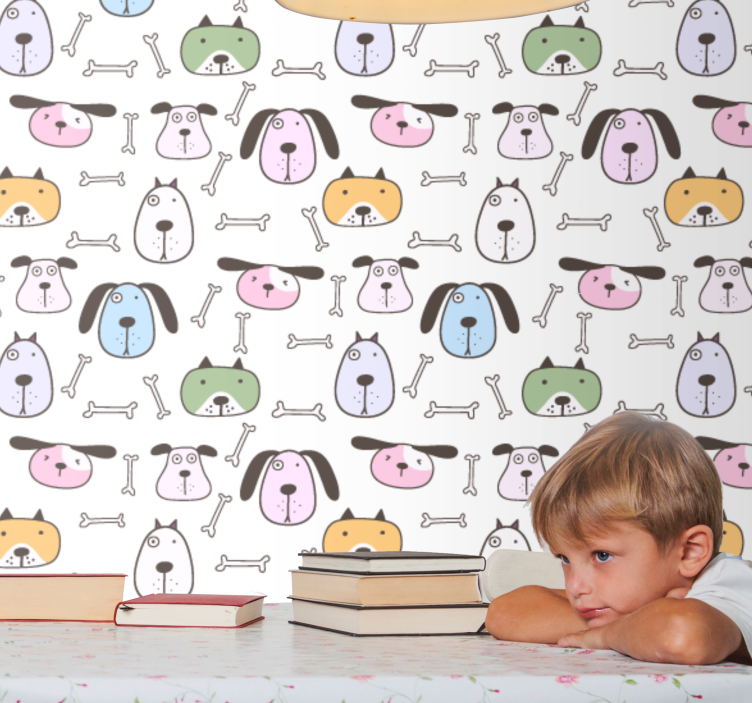 개가있는 벽지 만화 개 친구 - TenStickers