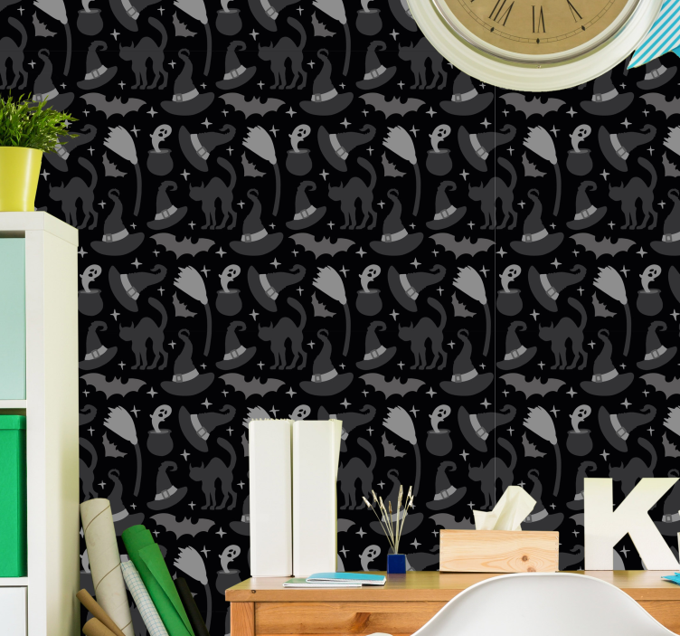 다른 무서운 생물 할로윈 벽지 - TenStickers