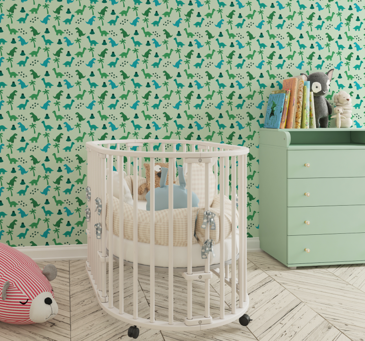 공룡이 있는 벽지 공룡 모티브 - TenStickers