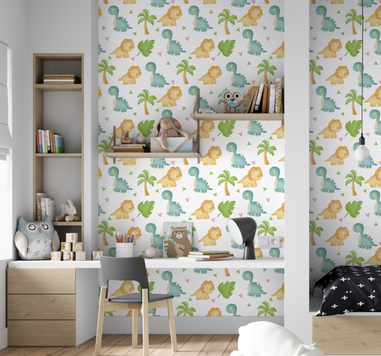 공룡이 있는 벽지 공룡 놀이 시간 - TenStickers