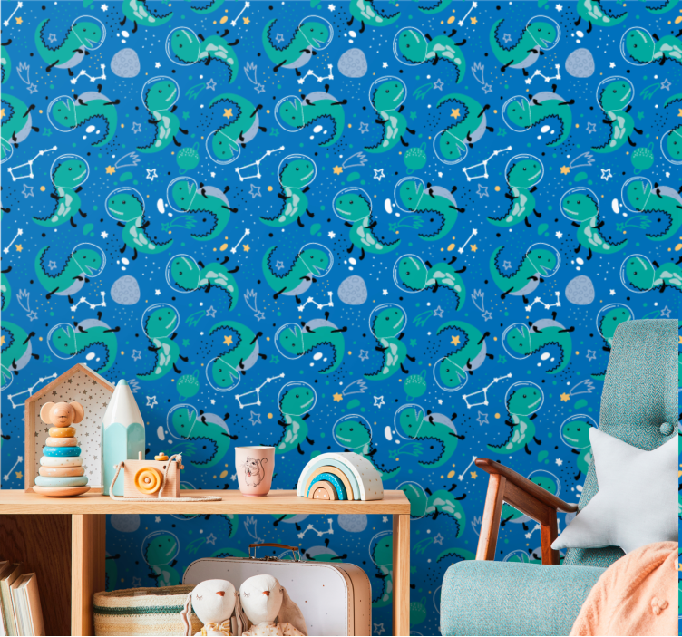 공룡이 있는 벽지 공룡 별자리 - TenStickers