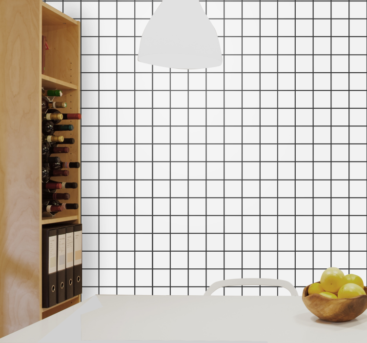 기하학적 벽지 기하학적 격자 - TenStickers