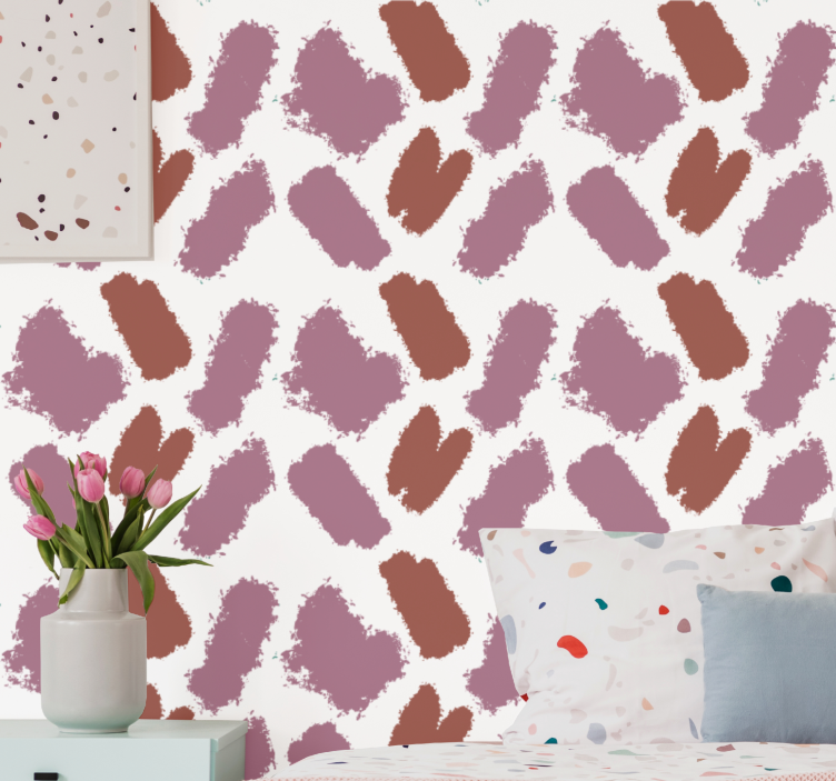 배경 화면 요약 갈색 브러시 스트로크 - TenStickers