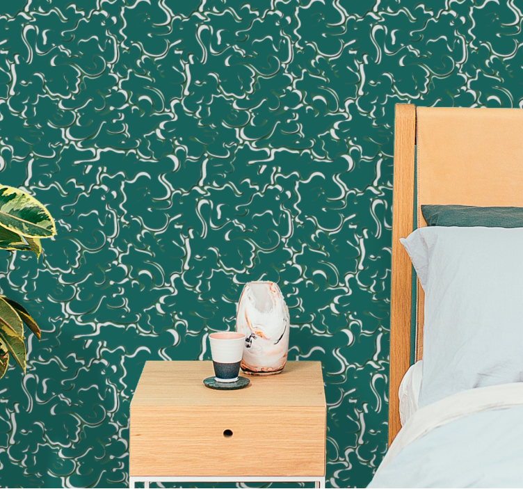 기하학적 벽지 추상 소용돌이 - TenStickers