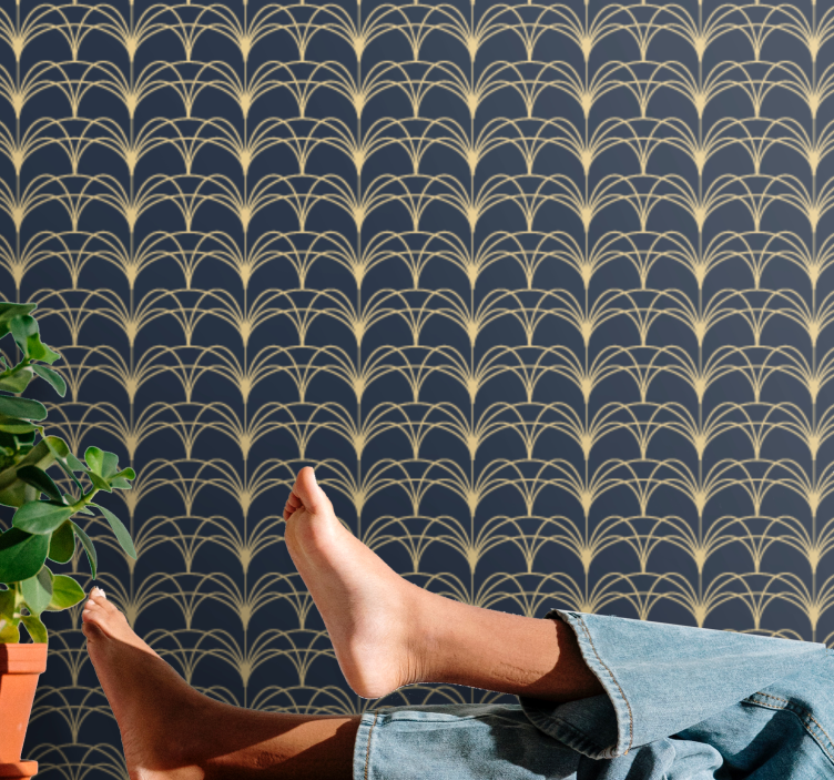 기하학적 벽지 아르데코 호 - TenStickers