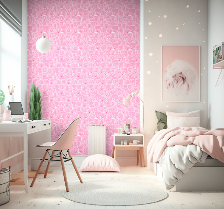 소녀 얼굴 미술 배경 - TenStickers