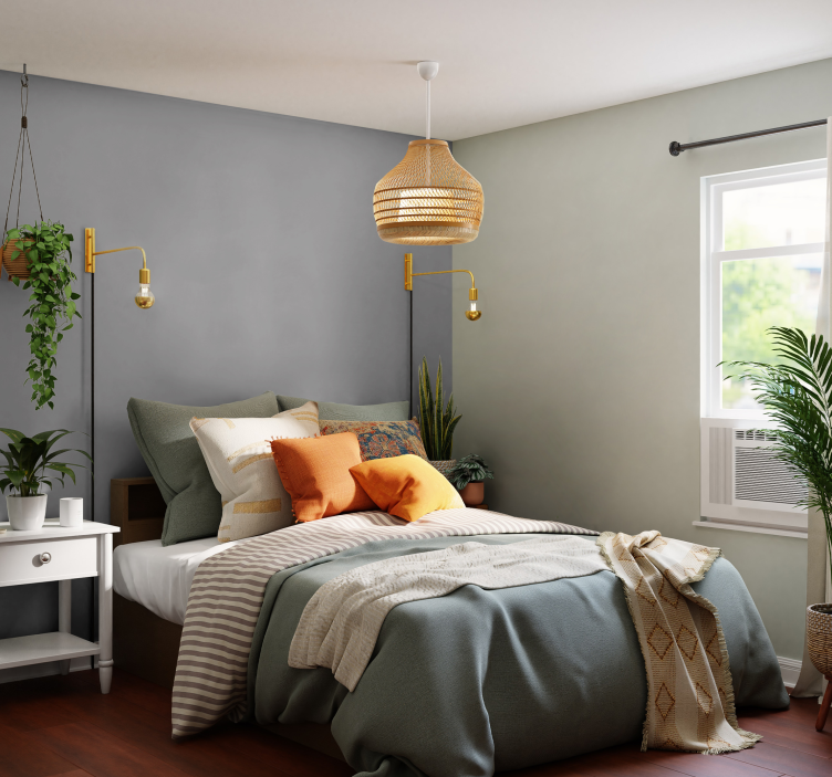 그레이 톤 벽지 디자인 - TenStickers