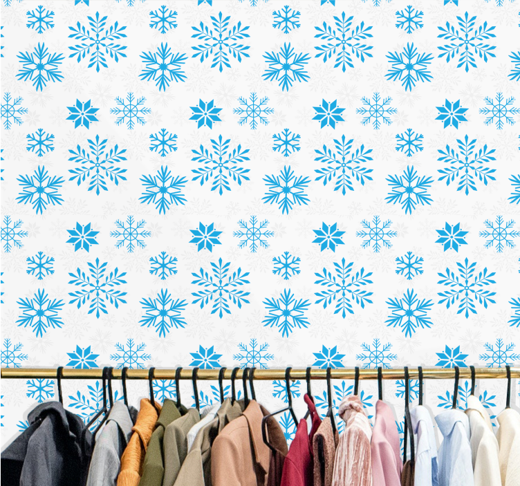 크리스마스 벽지 겨울 눈송이 - TenStickers