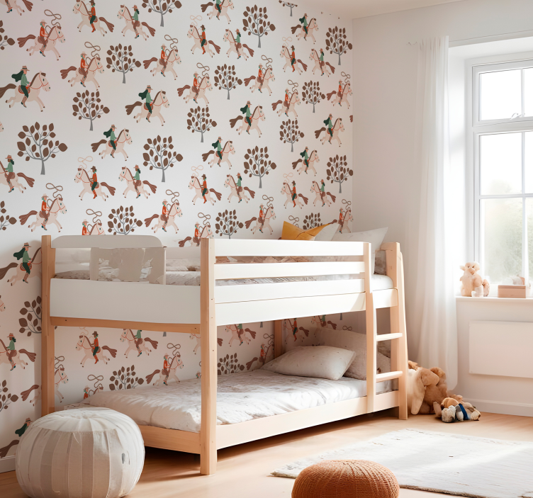 단어가 있는 배경 화면 숲에서의 라이딩 - TenStickers