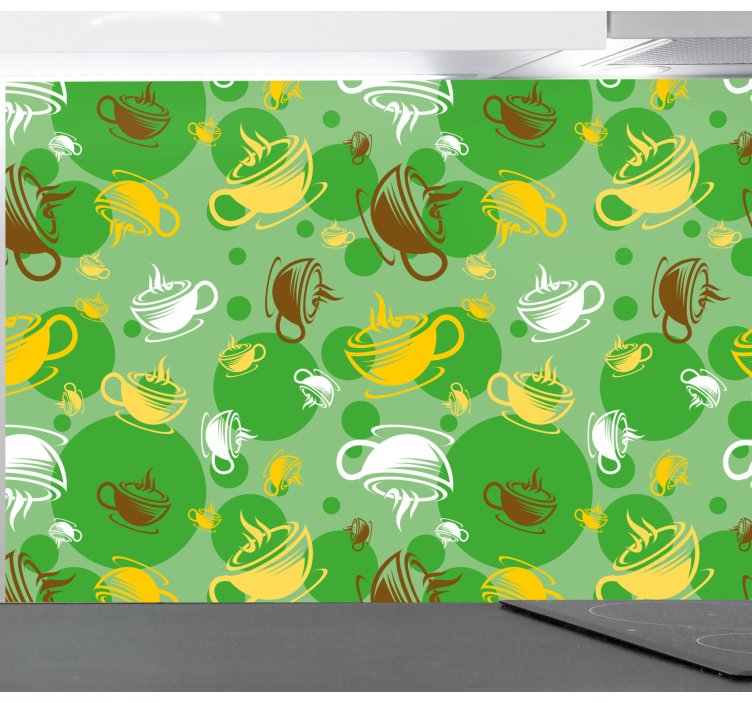 주방 벽지 커피컵 컬렉션 - TenStickers