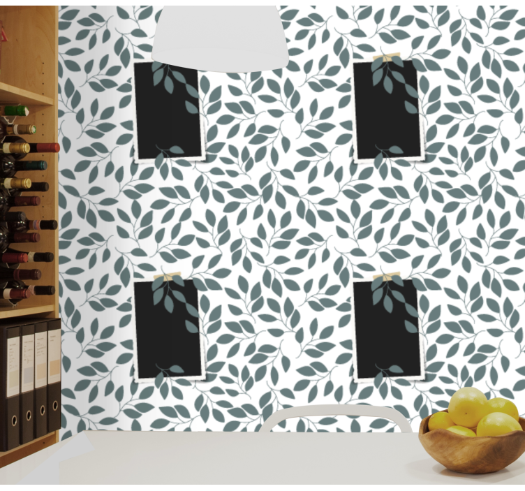 나뭇잎이 있는 벽지 잎이 많은 식물 - TenStickers