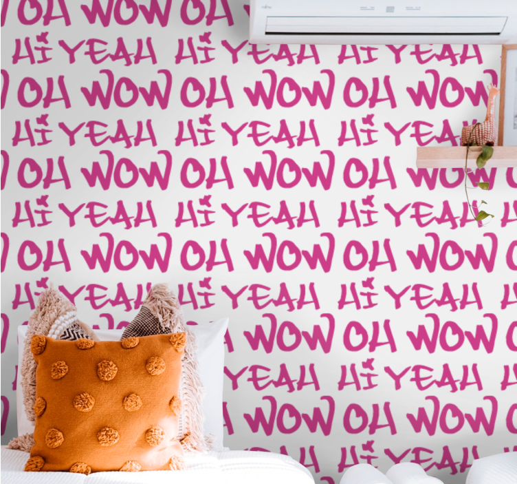 문자가 새겨진 벽지 감성 문구 디자인 - TenStickers