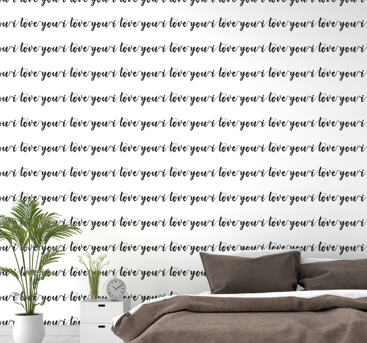 문자가 새겨진 벽지 삶을 사랑하세요 - TenStickers