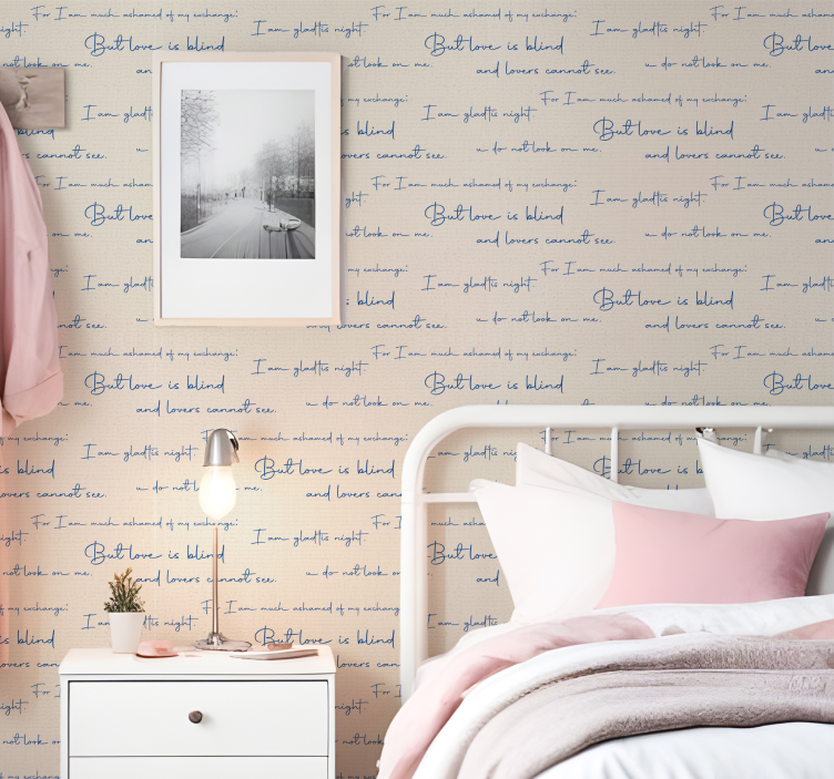 문자가 새겨진 벽지 섬유 차트 - TenStickers