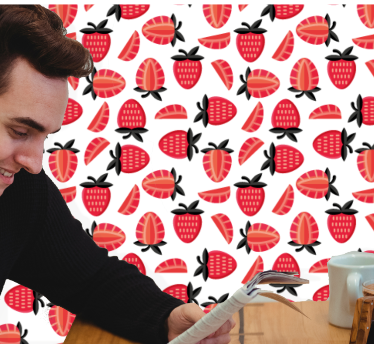 벽지 텍스처 자연 베리 패턴 - TenStickers