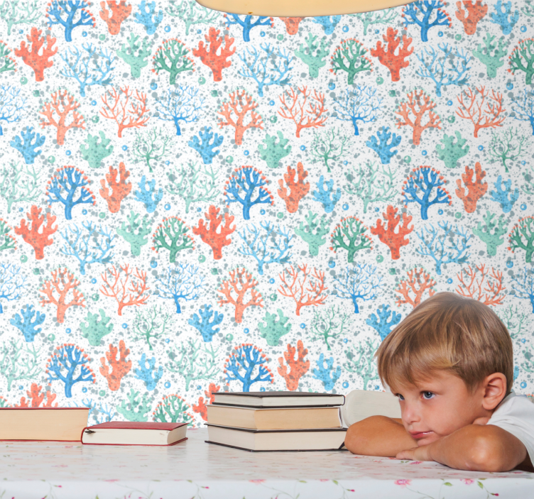 벽지 텍스처 자연 산호초 각인 - TenStickers