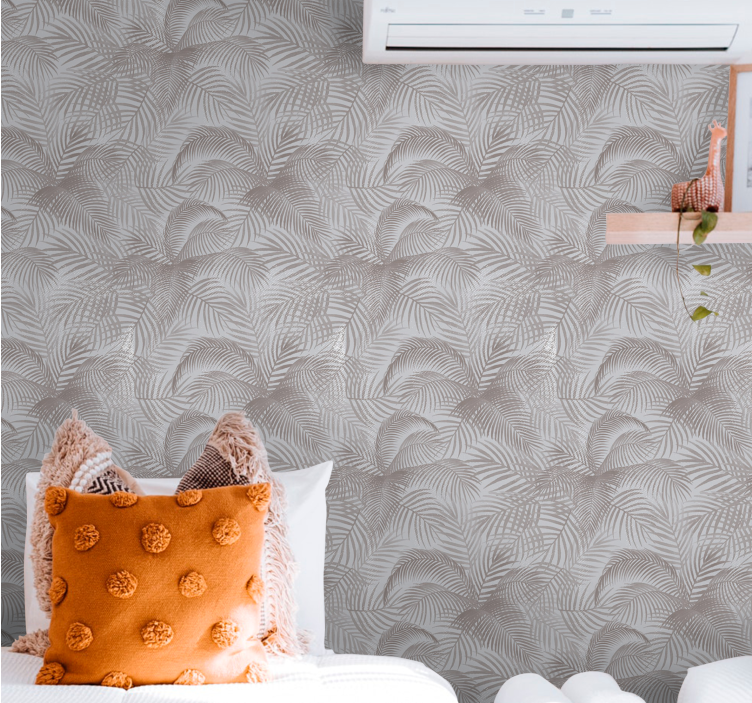 벽지 텍스처 자연 우아한 잎 패턴 - TenStickers