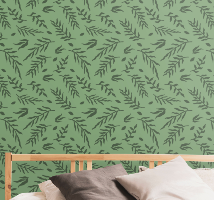 벽지 텍스처 자연 잎이 많은 덩굴 무늬 - TenStickers