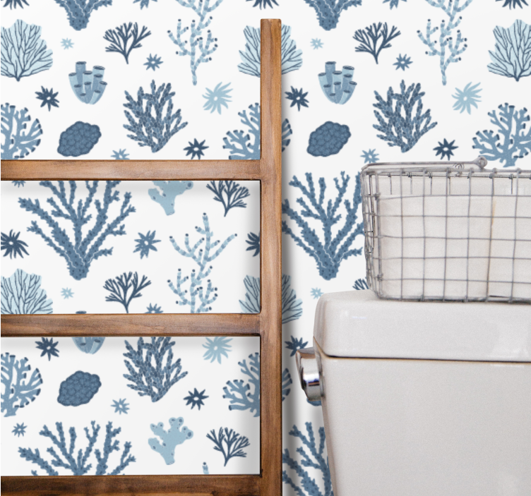 벽지 텍스처 자연 해양 식물 패턴 - TenStickers