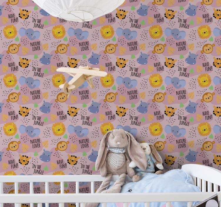 보육 벽지 정글 자연 애호가 - TenStickers