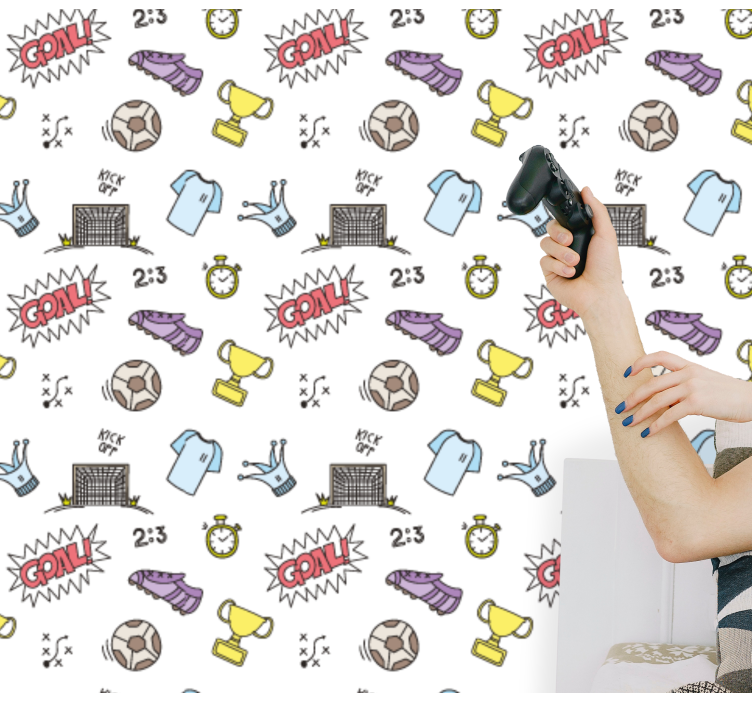 보육 벽지 축구 재미있는 테마 - TenStickers