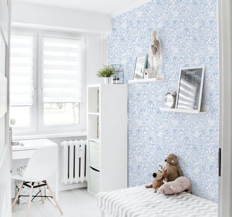 보육 벽지 스포츠 낙서 패턴 - TenStickers