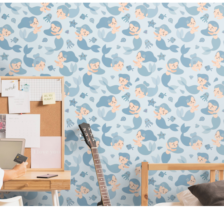 아이의 침실 벽지 수중 판타지 - TenStickers