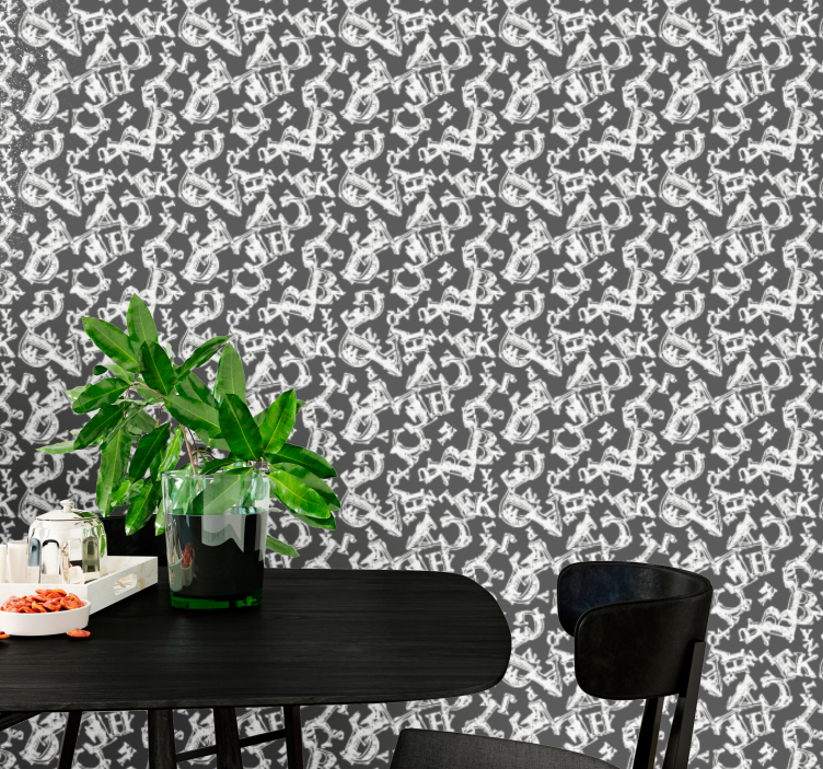 장식용 벽지 화려한 앵커 반복 - TenStickers