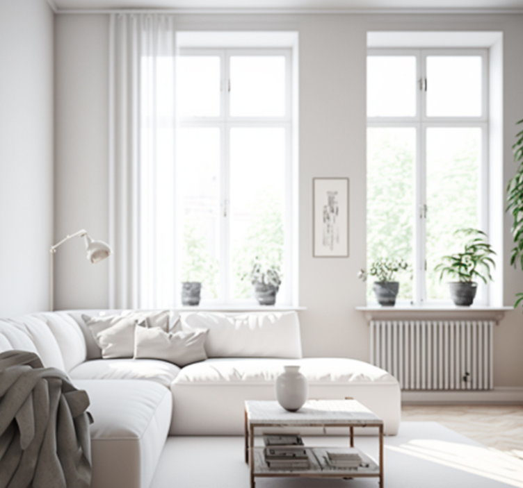 벽용 흰 벽 종이 - TenStickers