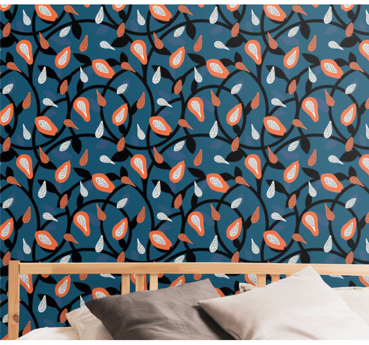 벽지 텍스처 자연 자연에서 영감을 받은 모티브 - TenStickers