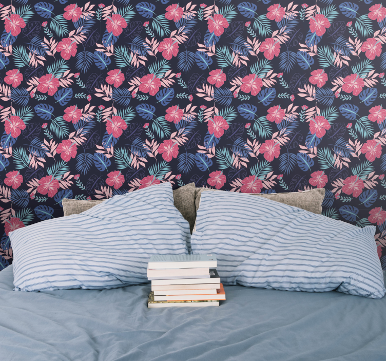 벽지 텍스처 자연 열대 식물 - TenStickers