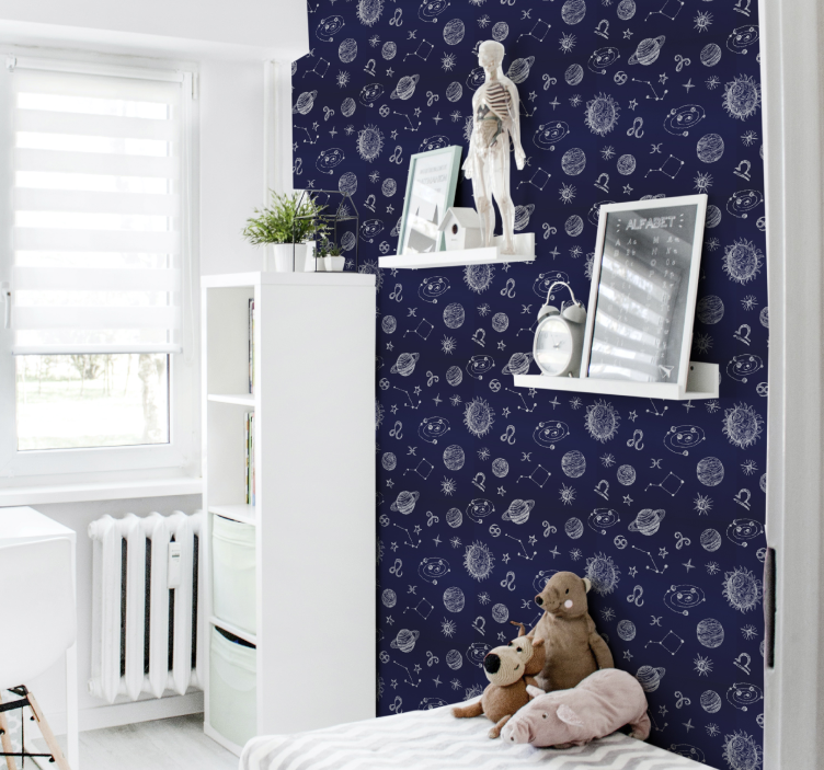 은하계 어린이 벽지의 우주 행성 - TenStickers