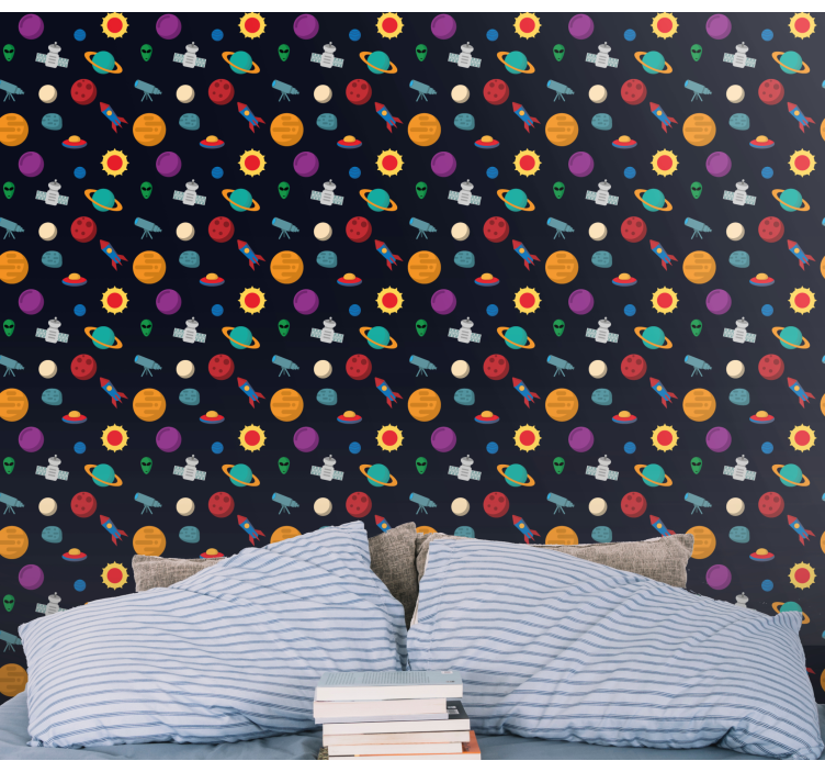 별이 있는 벽지 우주 모험 장면 - TenStickers